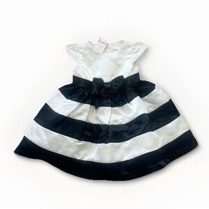 NEW Gymboree Sz 12-18 Months Baby Girls Dress Bow Party Black White